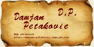 Damjan Petaković vizit kartica